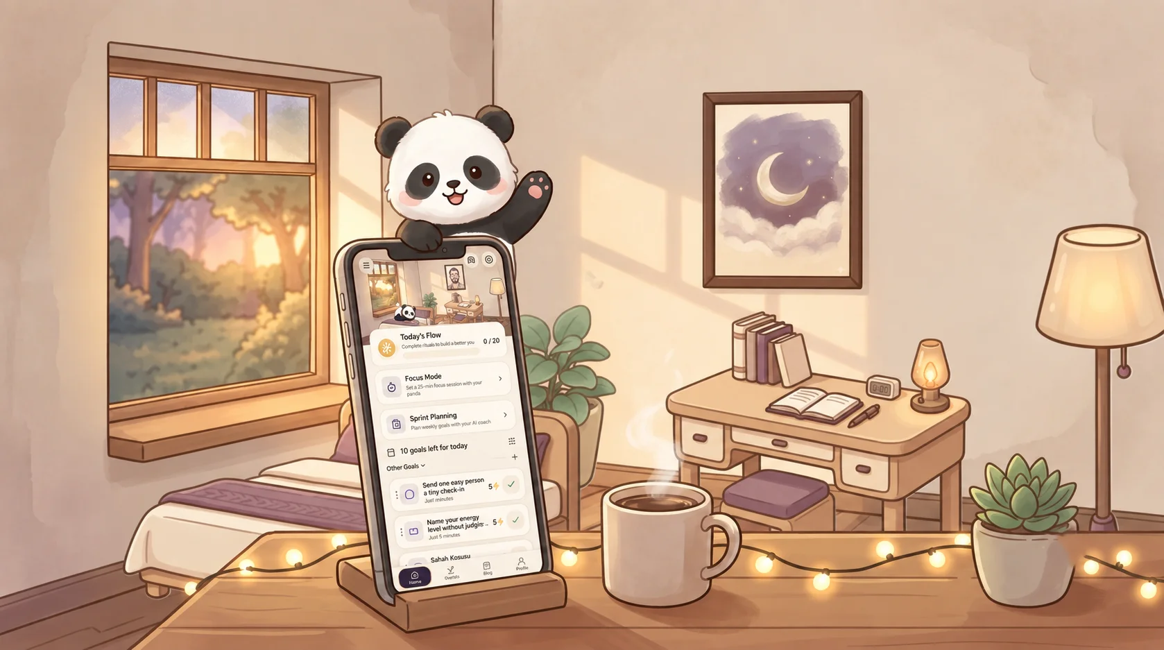 Habitab App Mockup and Companion Room